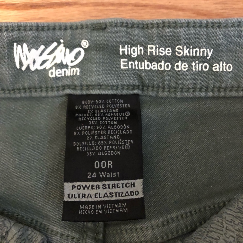 Mossimo High Rise Skinny Power Stretch Jean 00/24R - Picture 5 of 8